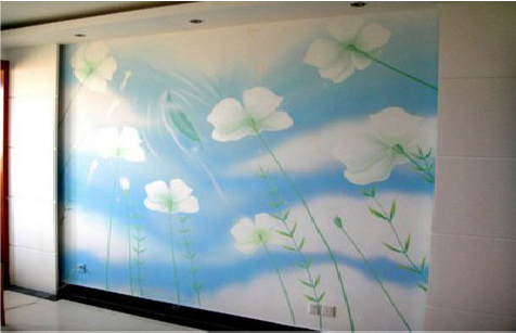 信丰画墙绘怎么画好白云的蓬松感？