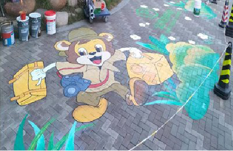 信丰夏季画地面彩绘会遇到的问题