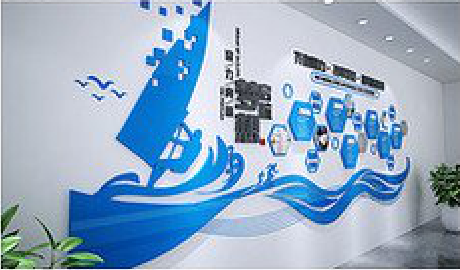 信丰海浪主题文化墙如何设计?
