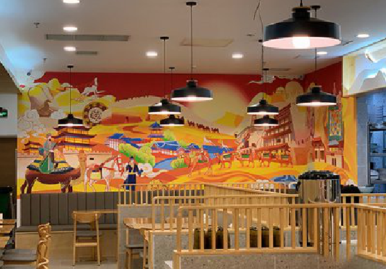 信丰商业空间彩绘介绍。