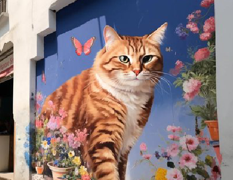 信丰自己绘制有个性的手绘墙