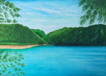 信丰在墙绘中，如何绘画绿水青山？